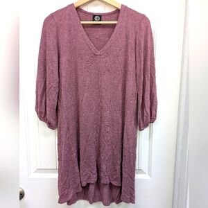 NWOT Bobeau Dusty Rose V-Neck Tunic